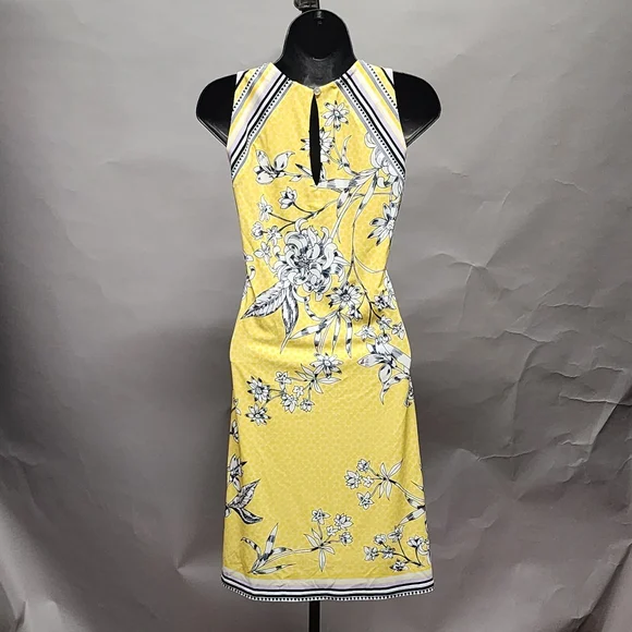HALE BOB Chic Yellow Floral Mini Dress, Size Small - Picture 6 of 6